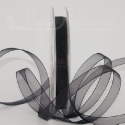 black organza / chiffon ribbon, 25m roll