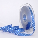 royal blue polka dot ribbon, 20m roll
