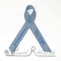 LIGHT BLUE plain satin woven awareness / cause / charity ribbon and pin attachment