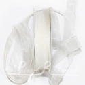 15mm white organza / chiffon ribbon, 25m roll
