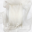40mm white organza / chiffon ribbon, 25m roll
