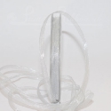 3mm silver organza / chiffon ribbon, 50m roll