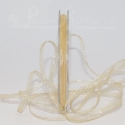 3mm gold organza / chiffon ribbon, 50m roll