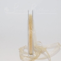 7mm gold organza / chiffon ribbon, 25m roll