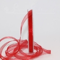 7mm red organza / chiffon ribbon, 25m roll