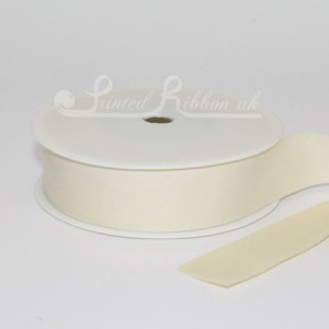 CO25NATU50M 25mm wide Natural 100% Cotton Ribbon 50m roll