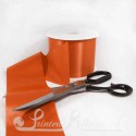 100mm 4inch wide plain bright orange single faced satin ribbon by the metre