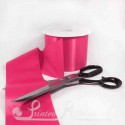 100mm 4inch wide plain fuchsia pink single faced satin ribbon by the metre