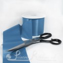 100mm 4inch wide plain sapphire single faced satin ribbon by the metre