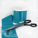 100mm 4inch wide plain teal single faced satin ribbon by the metre