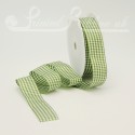 25mm Green Gingham ribbon