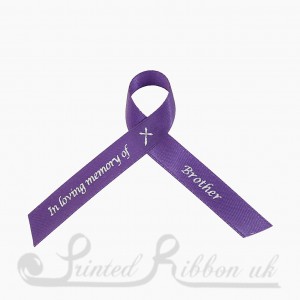 BR10PK Pack of 10 In loving memory of Brother / Memorial ribbons with pin attached