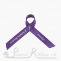 Plain satin woven awareness / cause / charity ribbon and pin attachment