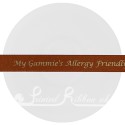 15mm wide COPPER personalised custom printed double faced satin ribbon 25m roll length