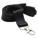 Black Lanyard With Silver Clip