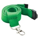 Green Lanyard With Silver Clip