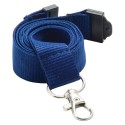 Navy Lanyard With Silver Clip