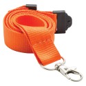 Orange Lanyard With Silver Clip