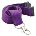 Purple Lanyard With Silver Clip
