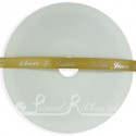 7mm GOLD Bespoke custom printed satin ribbon 50m roll