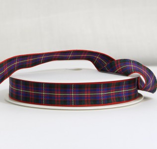TAR16CAMER20M Cameron Clan classic tartan ribbon 16mm x 20m roll