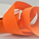 Orange Cotton Herringbone ribbon - 25mm