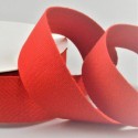 Red Cotton Herringbone ribbon - 25mm