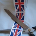 35mm wide Union Jack ribbon by the printed metre cut