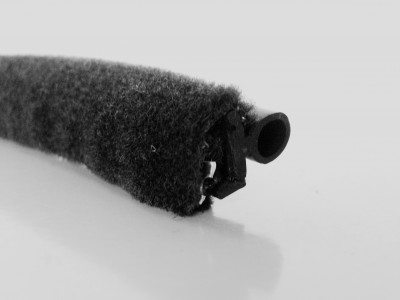 Black Moquette Draught Excluder