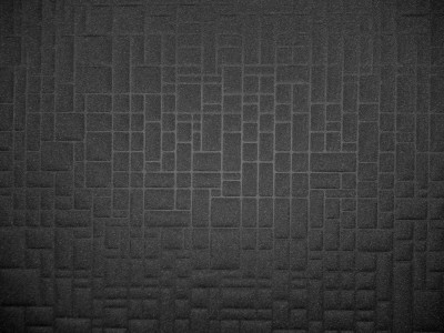 Black 'Tetris' Brick Pattern Foam Backed Fabric F1363