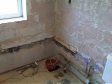 St Neots: Old bath removed to allow shower enclosure