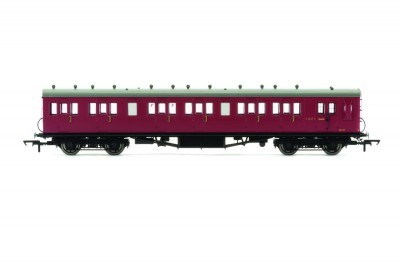 BR 58' Maunsell Rebuilt (Ex-LSWR 48’) Six Compartment Lavatory Brake Third Class Coach, BR Crimson