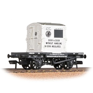 Conflat wagon GWR Grey With GWR AF Container (Weathered)