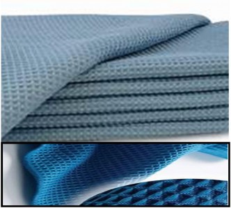 Waffle Microfibre Towels yellow large size 22in x 30in