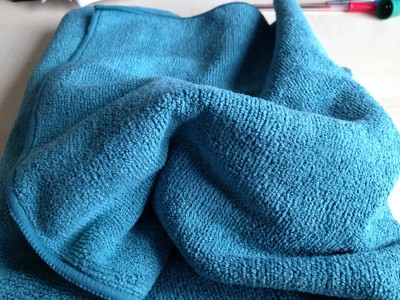 Miracle Plush microfibre cloth blue/green (large 40cmx65cm Cleaning & Drying cloth)