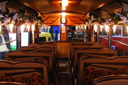 interior of 1947 Albion coach