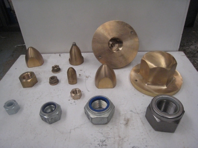 Various propeller and coupling nuts