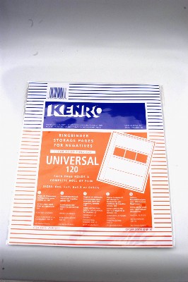 KENRO 120mm (clear print -through) STORAGE NEGATIVE PAGES 25 SHEETS