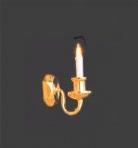 Miniature single candle wall light