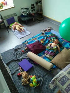Baby Yoga Classroom set up for a one to one session