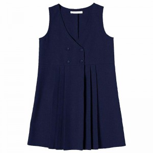 NAVY 4 BUTTON PINAFORE