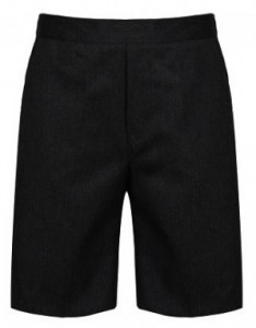 BOYS TAILORED ZIP AND CLIP SHORTS BLACK