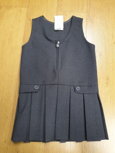 GREY DROP WAIST PINAFORE