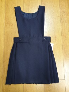 NAVY BIB AND PLEAT PINAFORE