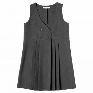 GREY 4 BUTTON PINAFORE