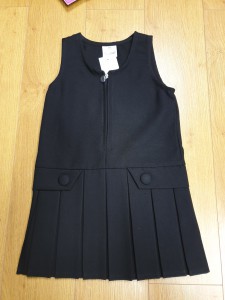 BLACK DROP WAIST PINAFORE