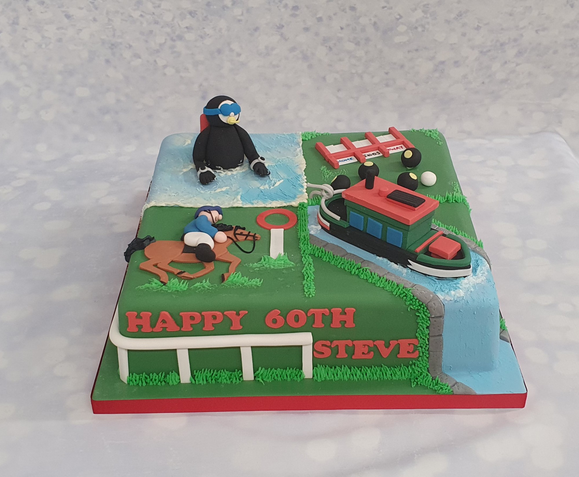 Narrowboat Cake For 60Th Birthday - CakeCentral.com