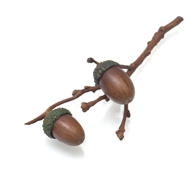LONG TWIG WITH 2 ACORNS
