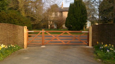 Country Estate Five Bar Gate Design