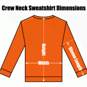 Crewneck Sweatshirt Dimensions